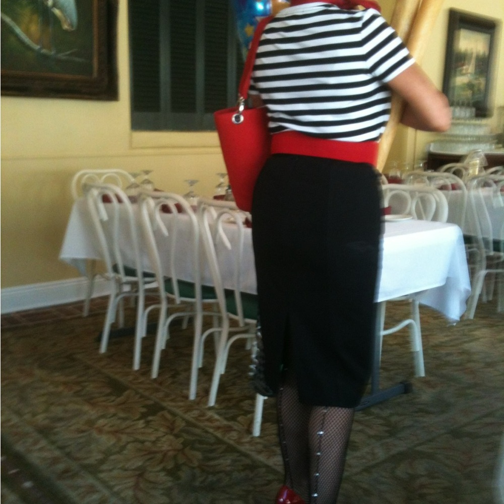 Diamond studded black stockings